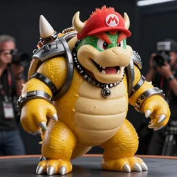 Bowser from Mario in Gears of War, highly detailed, high quality, HD, 4k, 8k, Canon 300mm, professional photographer, 40mp, lifelike, top-rated, award winning, realistic, sharp, no blur, edited, corrected, trending