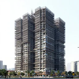 pointcloud of brutalist architecture