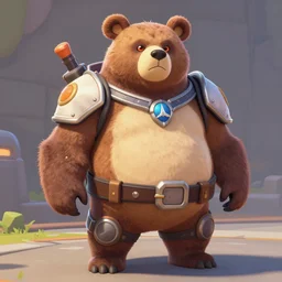 bear in the style of overwatch game