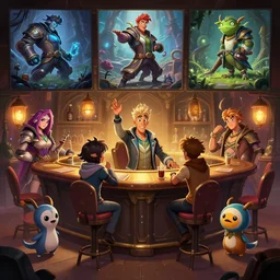 photo cartoon illustration comic manga painting of bill's bar environement : 6 fantasy environement, digital painting, volumetric lighting by feng zhu, 3 d alejandro alvarez alena aenami artworks in 4 k beeple, by thomas kinkade hearstone league of legends dofus overwatch