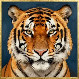 realistic detailed face portrait of a tigress by alphonse mucha, ayami kojima, amano, greg hildebrandt, mark brooks, and ernst haeckel, golden ratio, face in focus, art nouveau, neo - gothic, gothic, neoclassical,