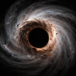 a true close image of a black hole taken from space