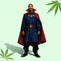 snoop dogg as doctor strange, long shadow, light colors, green, weed, marijuana leaves, marijuana, by greg rutkowski, multiple dimensions, shattered glass, refractions, highly detailed, cinematic by francis tnehunreal, octane render, nvidia, concept art