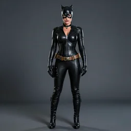 margot robbie as cat woman, full body shot, highly detailed, detailed face, cinematic, professional photograph