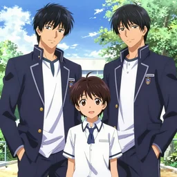 boy's love anime high school noon scene, high detail concept art, perfect proportions fine face, tall handsome guys, romantic undertones, avant designer uniform, vivid bright colors, realistic shaded lighting poster fantasy art ilya kuvshinov, sakimi, jeremy lipking and michael germash, makoto shinkai, loish and clamp style, best selling artist