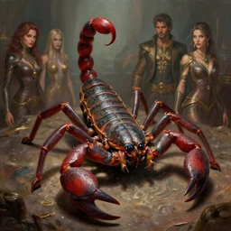 epic professional digital art of an scorpion, ambient lighting, painted, intricate, detailed, grand, impressive, leesha hannigan, wayne haag, reyna rochin, ignacio fernandez rios, mark ryden, iris van herpen, best on artstation, cgsociety, stunning, gorgeous, much wow, much detail, cinematic, masterpiece