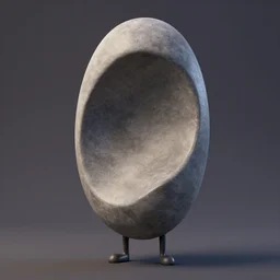 character based on henry moore oval with points, pixar style, renderman, 3 d cgi