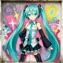 hatsune miku graffiti style