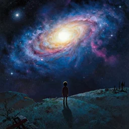 gamble galaxy by shaun tan, style of jakub rozalski yoshitaka amano paul bonner