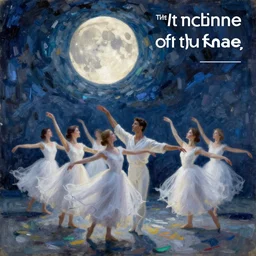the moonlit dance of the fae, dancers in white, the moonlit dance by marcel caram and elena vizerskaya and ( ivan aivazovsky ), impresion de giclee arte abstracto, award winning, atmospheric, trending on artstation, surrealist, volumetric lighting