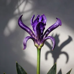datura metel by iris van herpen. spectacular bloom and fragrance await you. this purple horn - of - plenty not only boasts double trumpets of a unique mottled purple shade but also gives fragrance from spring through fall