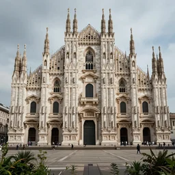 duomo di milano post apocalyptic, vegetation, ultra realistic, insane details, cinematic, epic composition, unreal engine, octane render