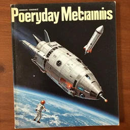 everyday space travel, retro-futur, 1960 magazine cover, popular mechanics, test read SpaceX