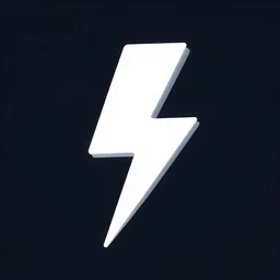 lightning bolt electricity icon, highly detailed, vector art
