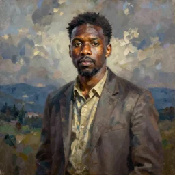 Oil Painting of Jimmy J.J. Walker by Francine van Hove