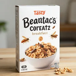tasty insects breakfast cereal box