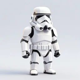a stormtrooper as a low - poly 3 d render. color harmony, 8 k detail, gallery quality, hd wallpaper, premium prints available, hyper - detailed, intricate design.