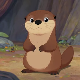 anthropomorphic furry otter, old disney style, artstation, furraffinity