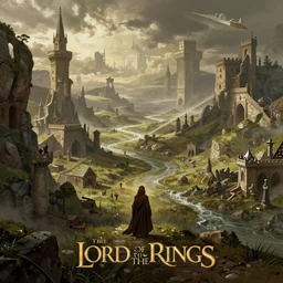 The Lord of the Rings fantasy landscape concept art