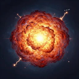 generated illustration of the explosion of a supernova g 2 6 1. 9 + 5. 5 which is located at a distance of 1 3 0 0 0 light - years from planet earth, highly detailed