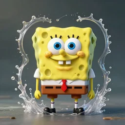 amazing portrait of spongebob, deiv calviz, splash art, natural light, elegant, intricate, fantasy, atmospheric lighting, by greg rutkowski, league of legends splash art, hd wallpaper, ultra high details