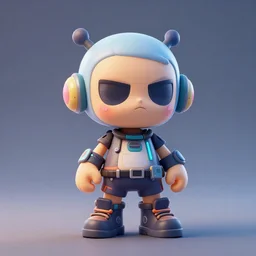 The newest low polly cyberpunk character model