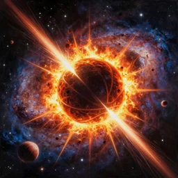 atompunk basketball comet zipping through the sky, grand scale, galaxy beyond, blackhole sun, explosive energy, painting by h. r. giger, sharp focus, 4 k, unimaginable composition