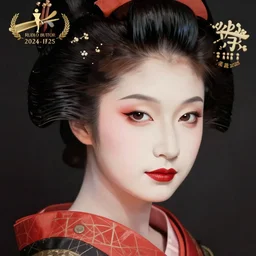 crossed eyed geisha portrait