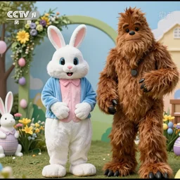 cctv footage of the easter bunny and big foot