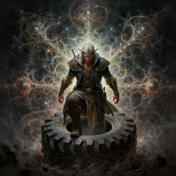 symmetry!! dungeons and dragons portrait of a tireless explorer of latent space, enigmatic, fractal, intricate, highly detailed, dynamic lighting, digital art, digital painting, artstation, terence nielsen, sharp focus, illustration, art by artgerm and greg rutkowski and moebius, 8 k