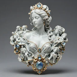 high intricate porcelain baroque gorgeous woman jewelry sensual, 8 k, hyperrealistic hyperdetailed maria panfilova, andrea savchenko, mike kime, ludovic plouffe, qi sheng luo, oliver cook, trending on artstation