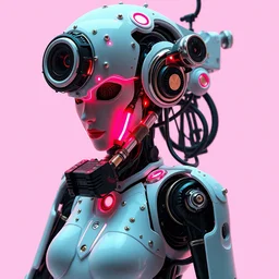 an intricate robot empress with bright neon hydraulics, body made from porcelain, black steel and brass, pastel colors, 1 9 5 0 sci - fi, studio lighting, calm, art nouveau, ambient occlusion, octane render, artgerm, greg rutkowski, tom bagshaw