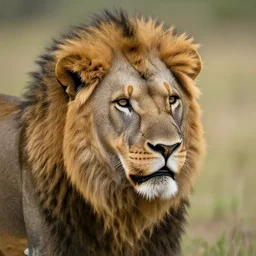 a lion with the head of a gorilla, national geographic photography, award winning, 4k