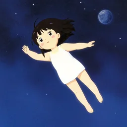 full body portrait of a young girl drifting away in space views from a distance, colorful, cute face by ( mika pikazo ), yoshinari yoh, mai yoneyama, dynamic pose, kyoani, rounded eyes, illustration, christopher balaskas, anime poster, mads berg, pixiv, textured, shading