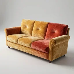 3 d model of a beautiful couch designed by salvador dali, detailed, harmonic colors