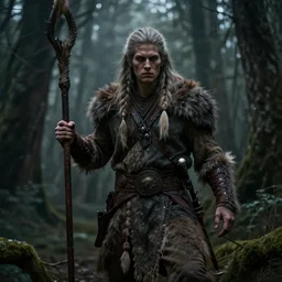 epic cinematic shaman in the darkwood, 8 k hyper detailed.