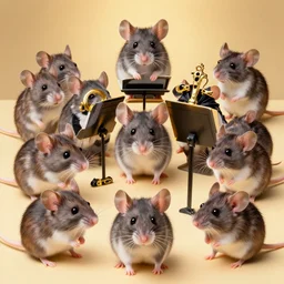 an orchestra of mouses