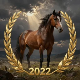Magical and fantasy digital painting of a horse