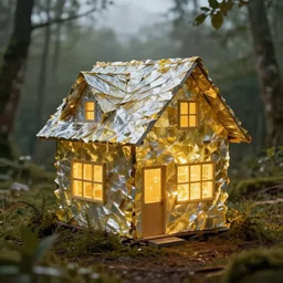 house made of bismuth, photo journalism, photography, cinematic, national geographic photoshoot