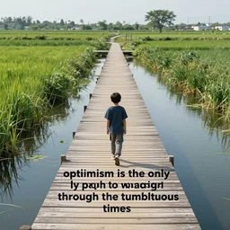 optimism is the only path to wading through the tumultuous times, creating the vision that is needed, photorealistic by michael komarck, greg rutkowski, victo ngai, artgerm, willem claesz heda and j. dickenson