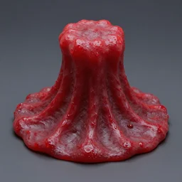 realistic highly detailed elegant red volcanic slime