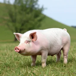 pig on a hill