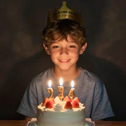 boy celebrating birthday