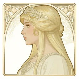 side profile artwork, imogen poots paladin, by eve ventrue, charles vess, martine johanna, artgerm, jakub rebelka. art nouveau neo - gothic tarot card by mucha. dota. swirly intricate linework background. gaudy colors, sharp edges. ultra clear detailed. 8 k. elegant. octane render