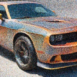 a dodge challenger with intricate gear etchings, high detail, bright lighting, colorful, 8 k, photorealistic