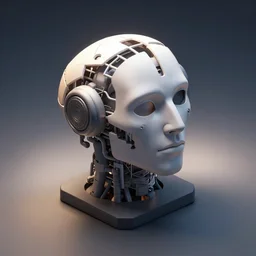isometric 3D octane render of a deconstructed thinking machine, dramatic lighting, 8K, high resolution, realistic lighting