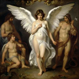 barefoot jessica alba girl angel, william waterhouse, a 1 9 th century oil painter, greek mythology characters