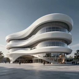 architectural render by Zaha Hadid, cinematic, 4K