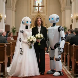 two robots marry in church by brian sumand gerald brom and tomer hanuka