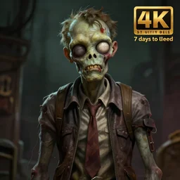 early young slim robert smith as a zombie smiling shyly, 7 days to die zombie, fine art, award winning, intricate, elegant, sharp focus, cinematic lighting, digital painting, 8 k concept art, art by z. w. gu, art by brom, masterpiece, 8 k